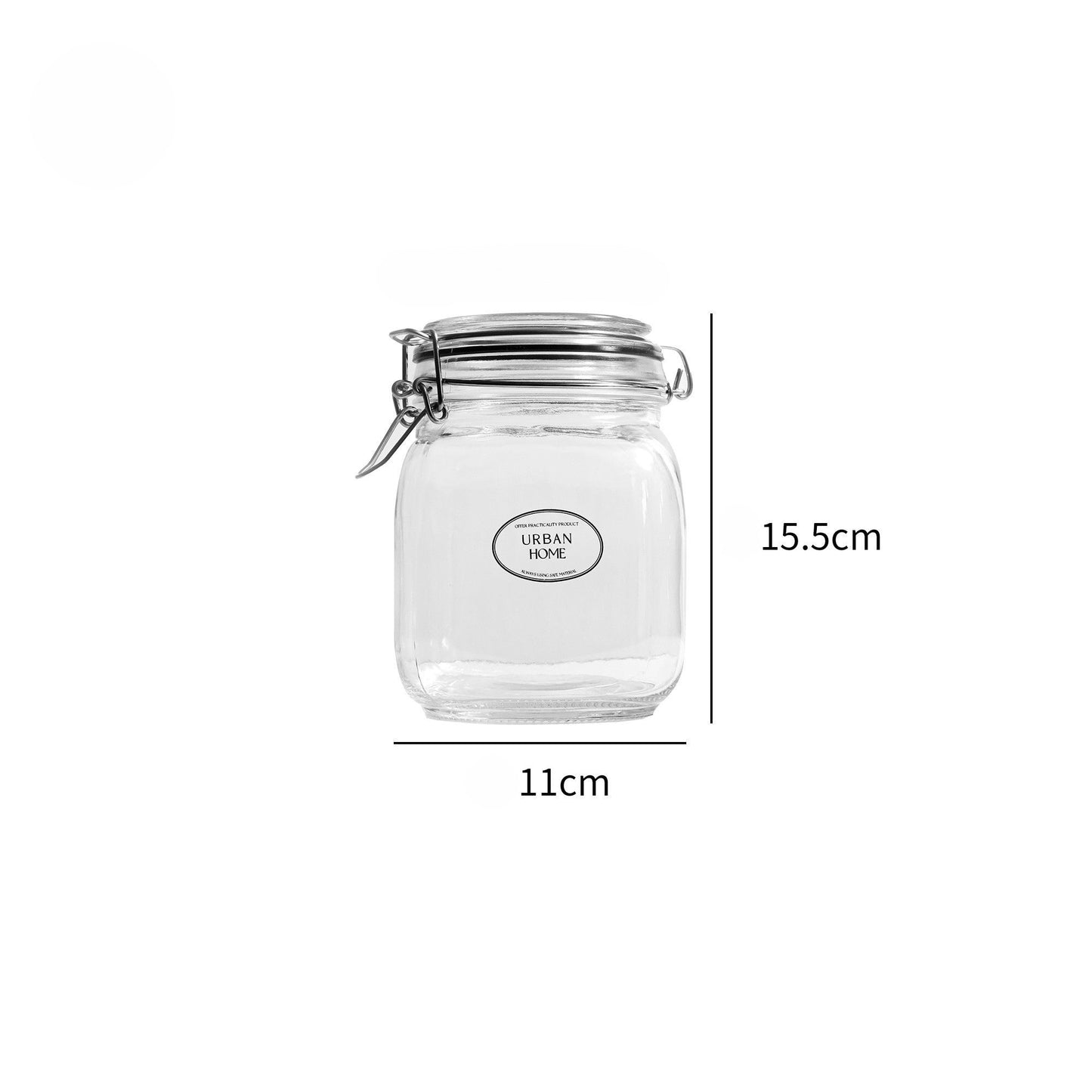 Clear sealed jar glass