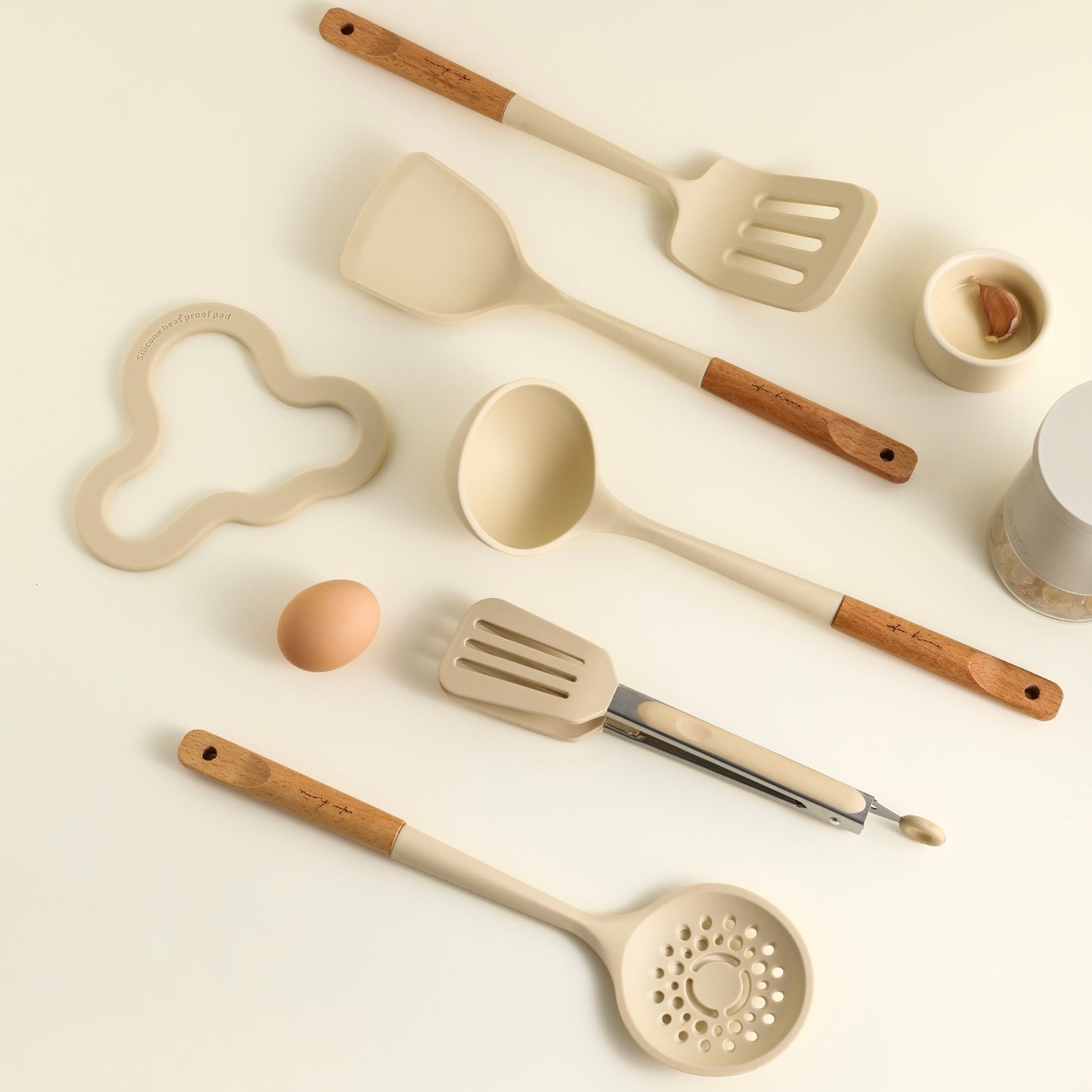 Silicone Kitchenware wooden handle