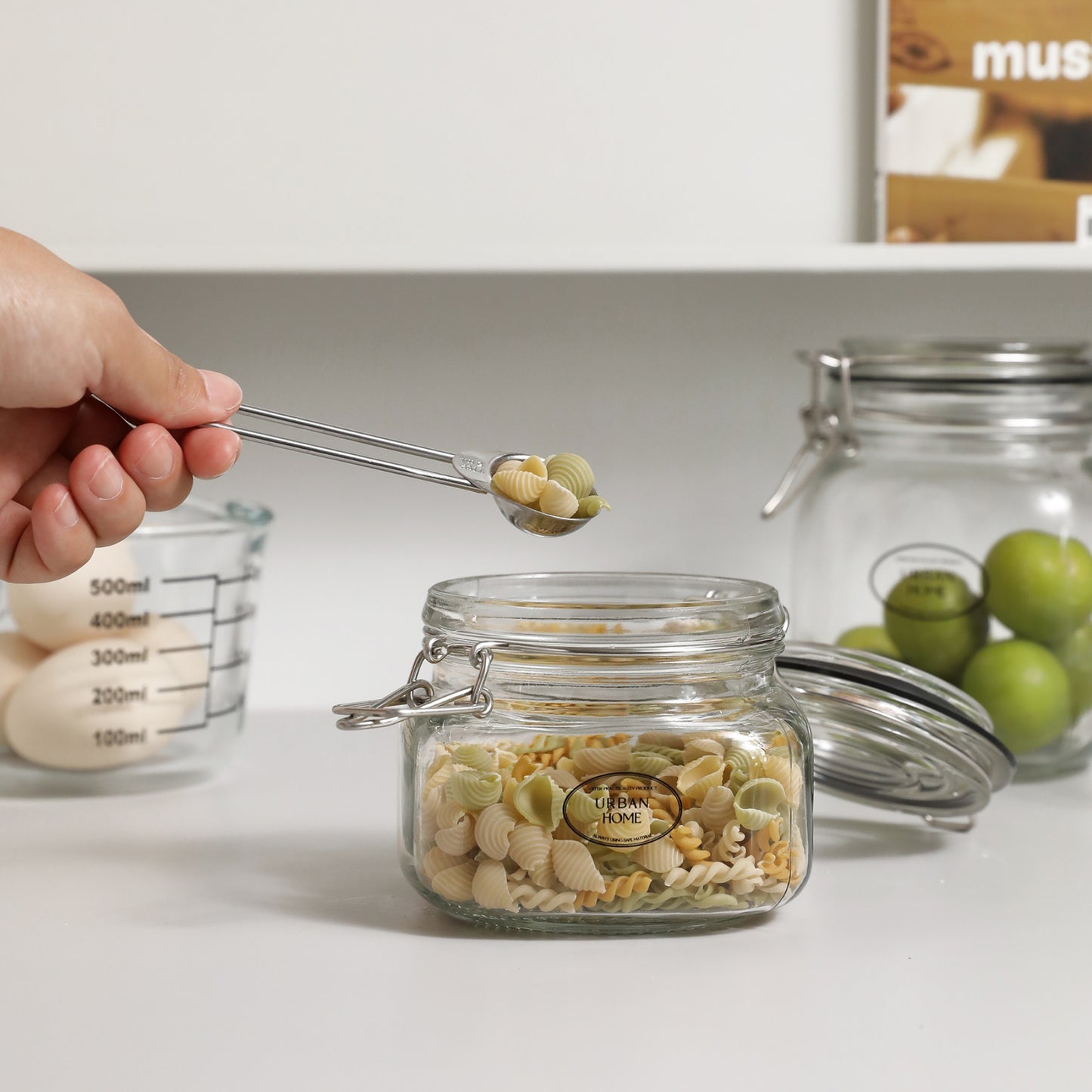 Clear sealed jar glass