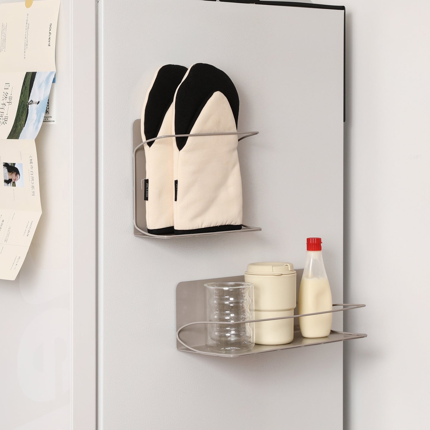 Magnetic Fridge Organizer Rack