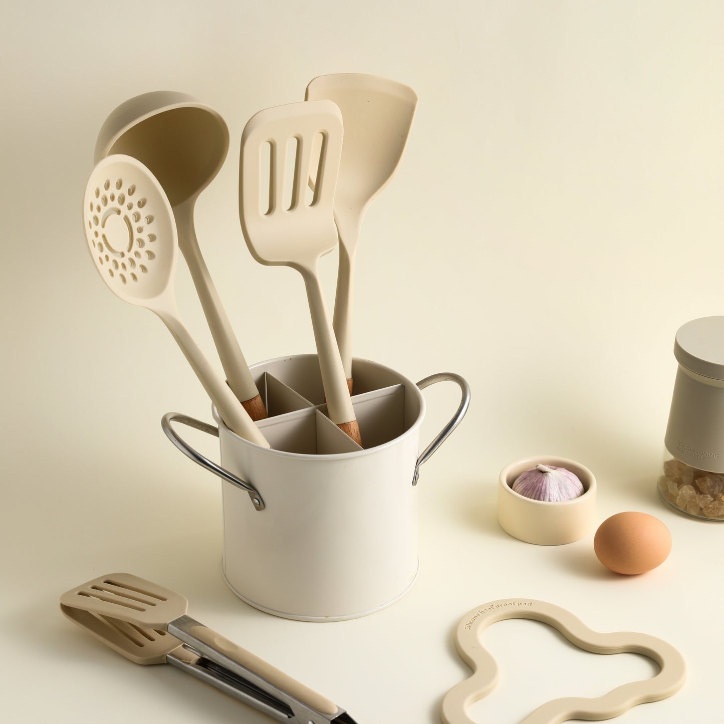Silicone Kitchenware wooden handle