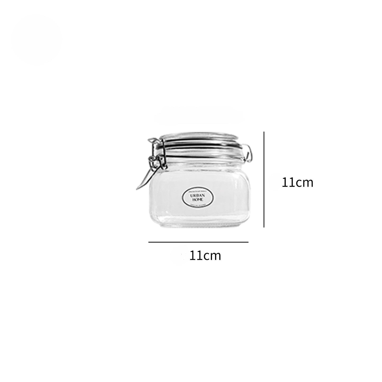 Clear sealed jar glass