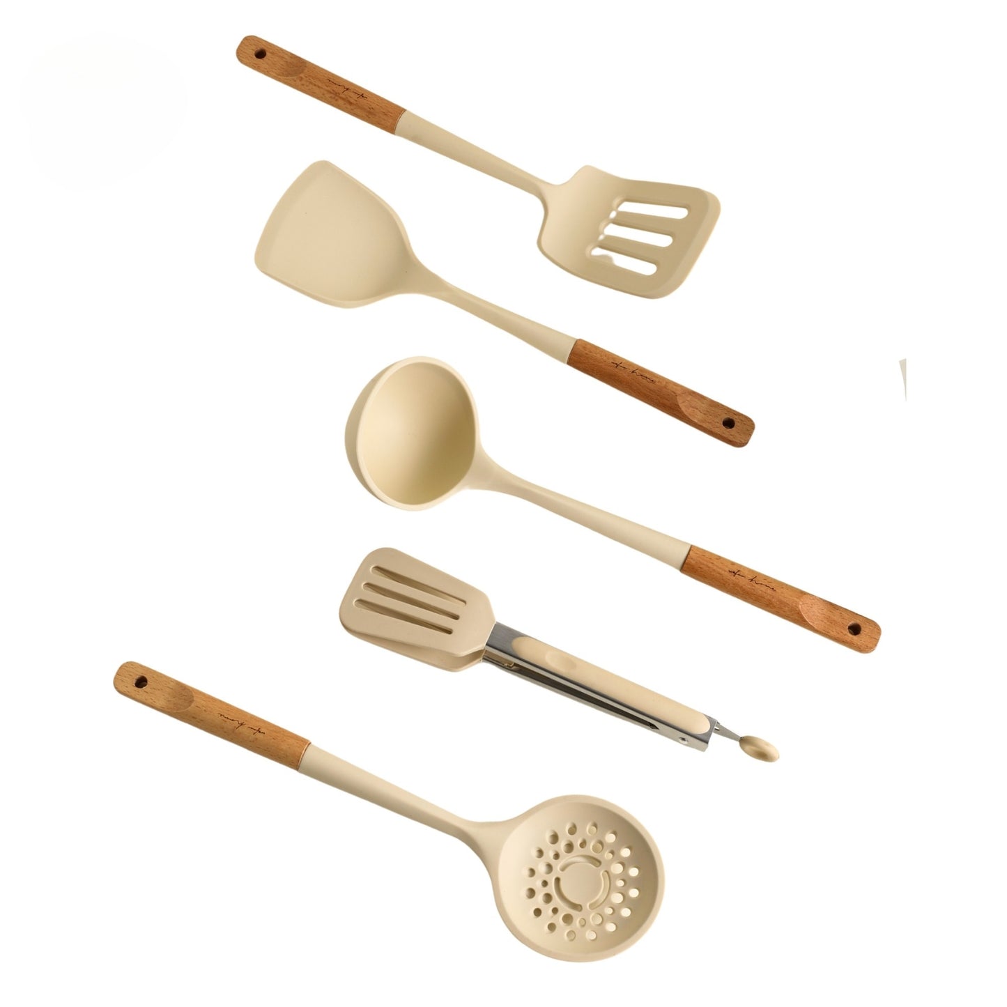 Silicone Kitchenware wooden handle