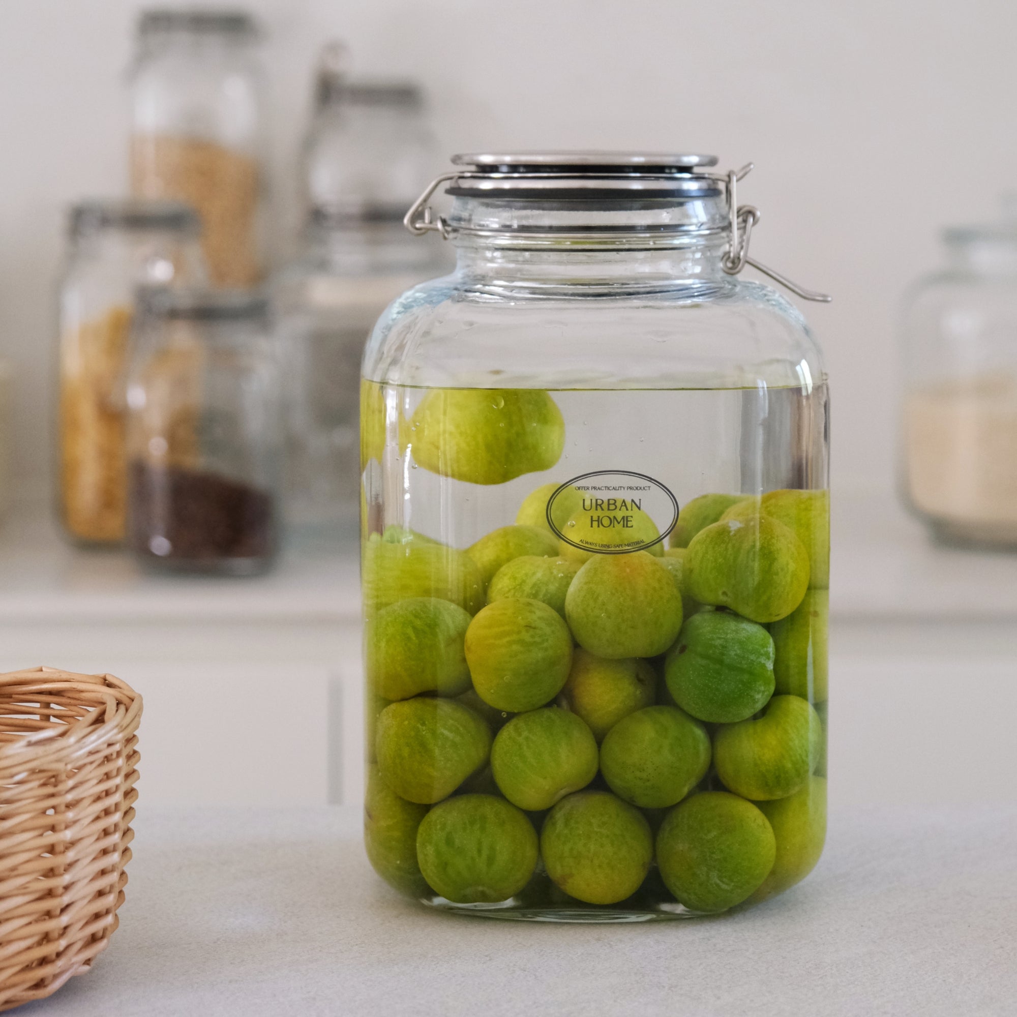 1 Gallon Glass Jar with Stainless Steel Lid