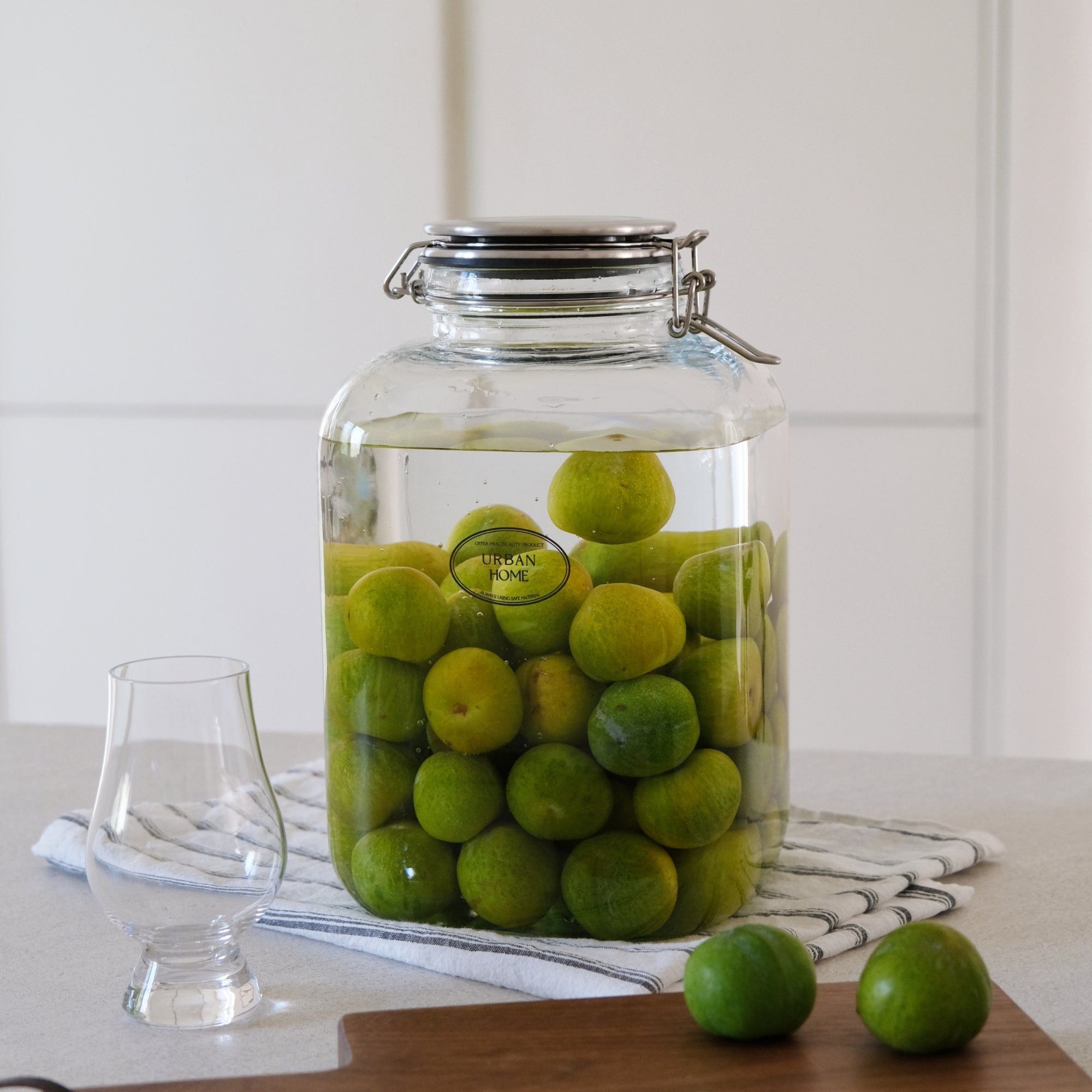 1 Gallon Glass Jar with Stainless Steel Lid