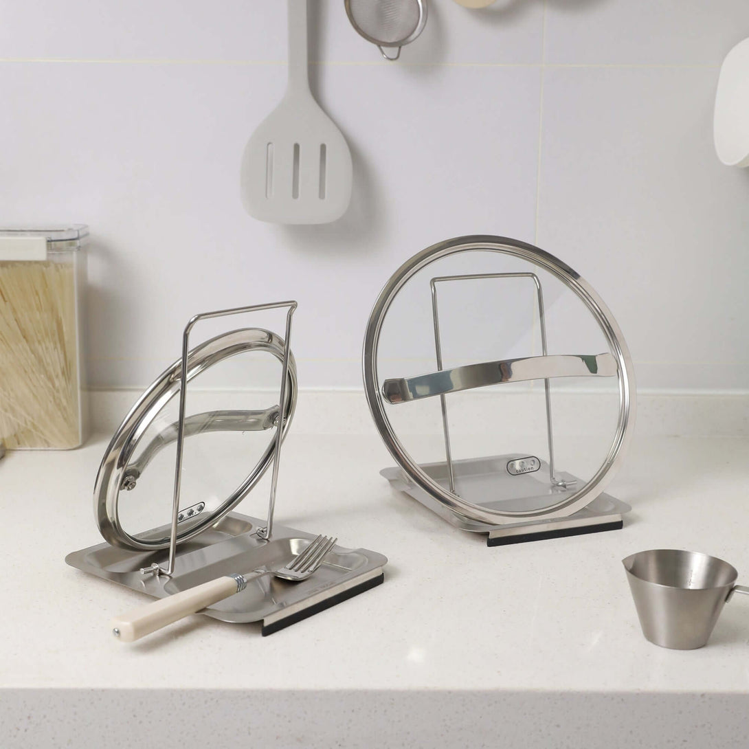 ubenkaku 18/8 stainless steel pot lid rack for cooking