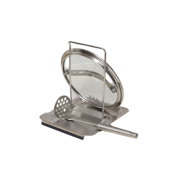 ubenkaku 18/8 stainless steel foldable pot lid rack