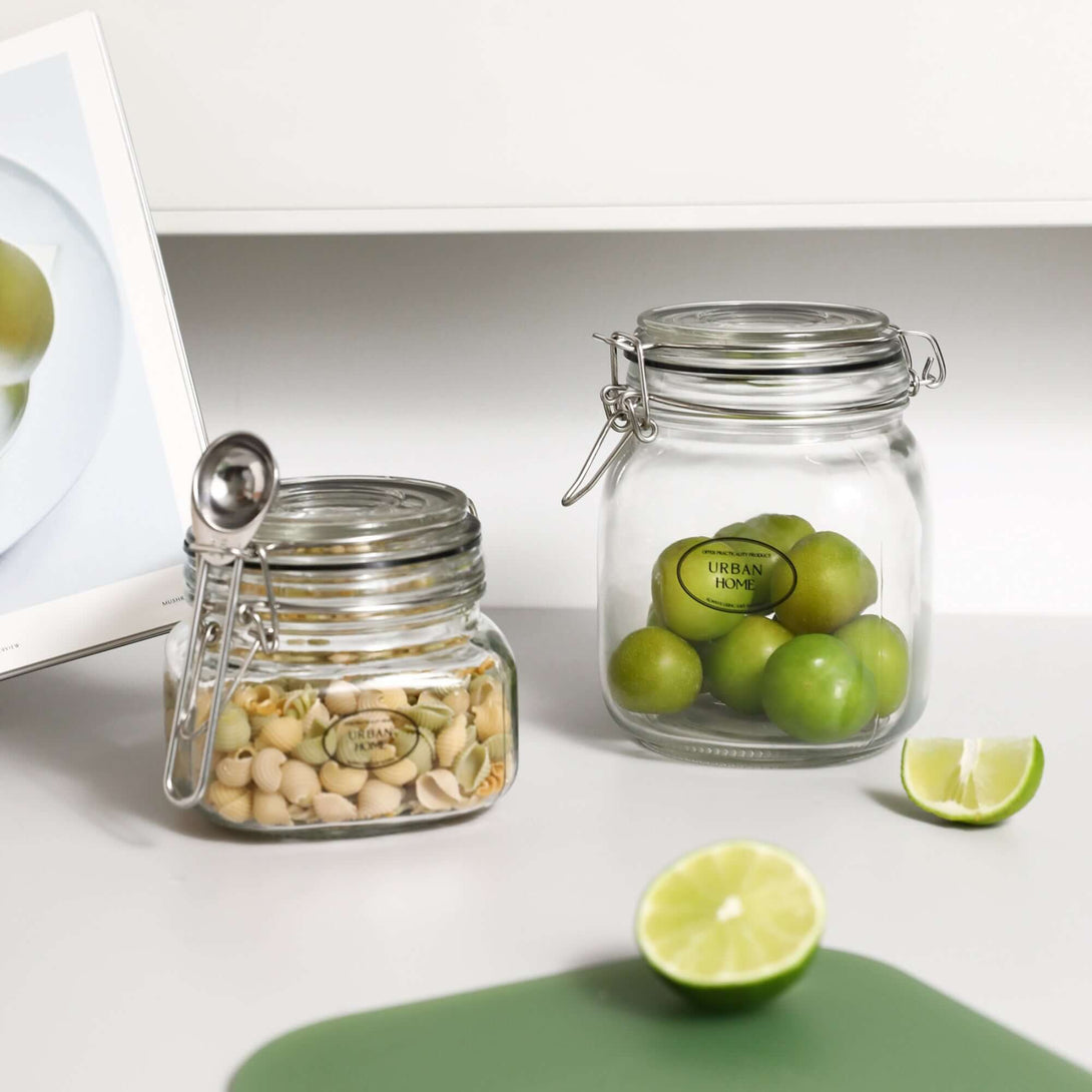 ubenkaku clear sealed glass storage jar 500ml & 1000ml