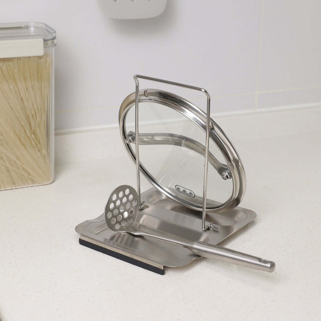 ubenkaku foldable pot lid rack