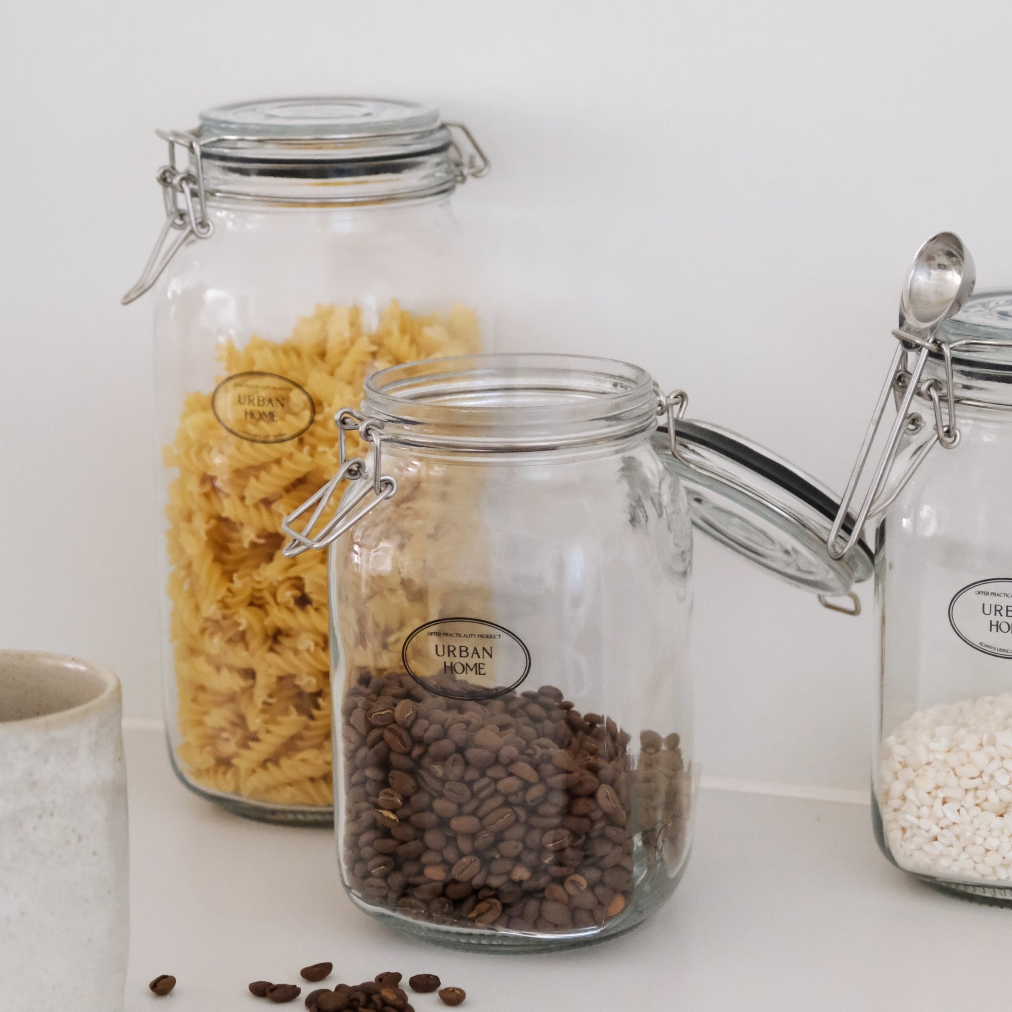 64 oz Tall Glass Jar with Lid